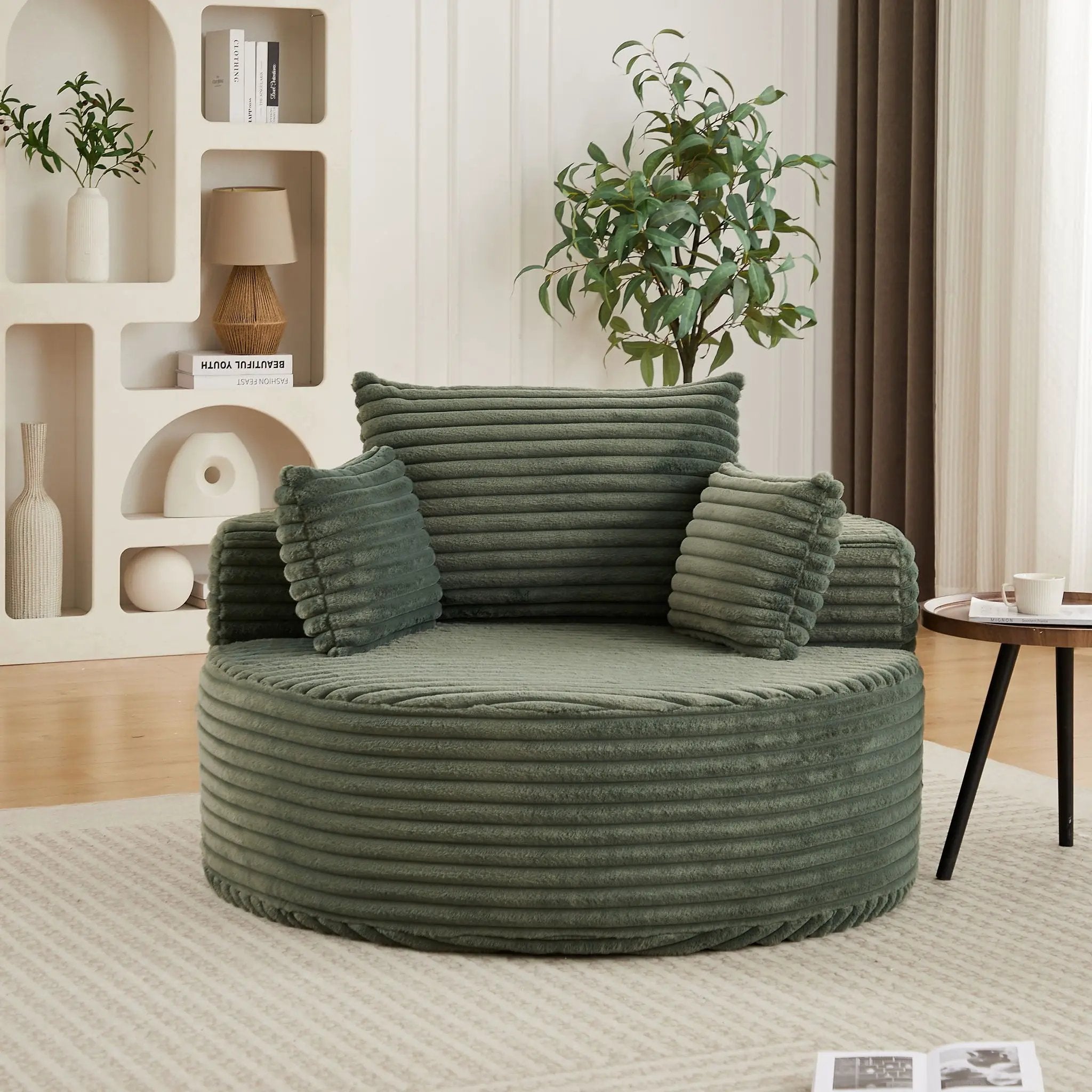 Modern Single Sofa With Backrest Pillow For Living Room by HouseOfZazla