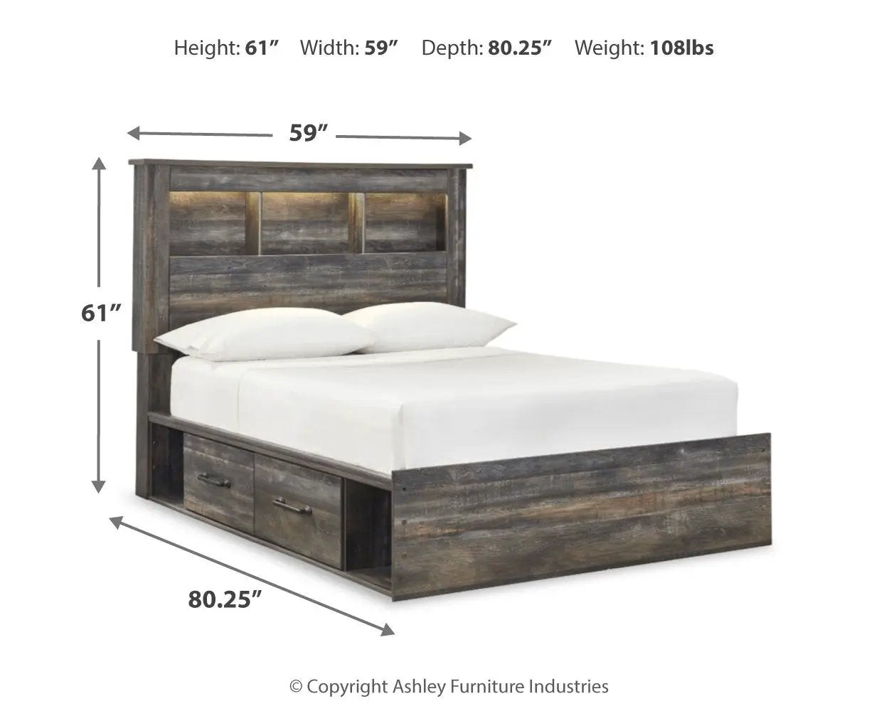 Drystan - Panel Bookcase Bed by Unique Piece Furniture