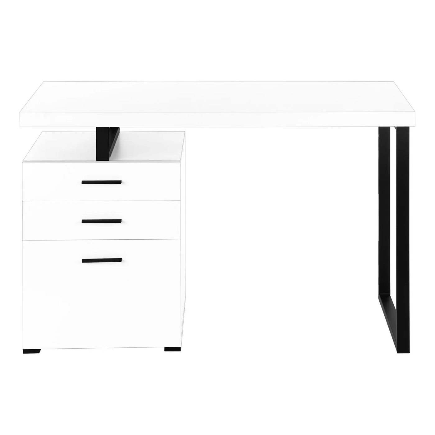 Computer Desk For Home Office, Left, Right Set - Up, Ample Storage Drawers by Unique Piece Furniture