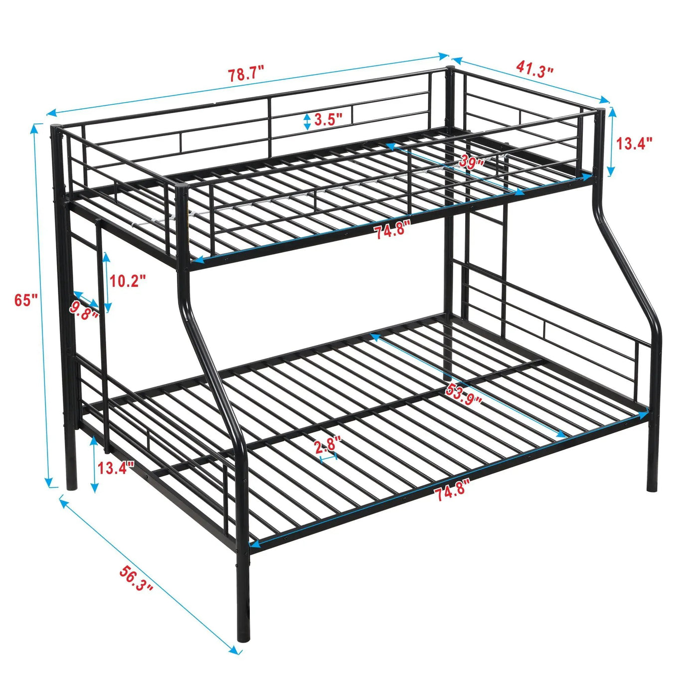 Modern Metal Bunk Bed by Unique Piece Furniture