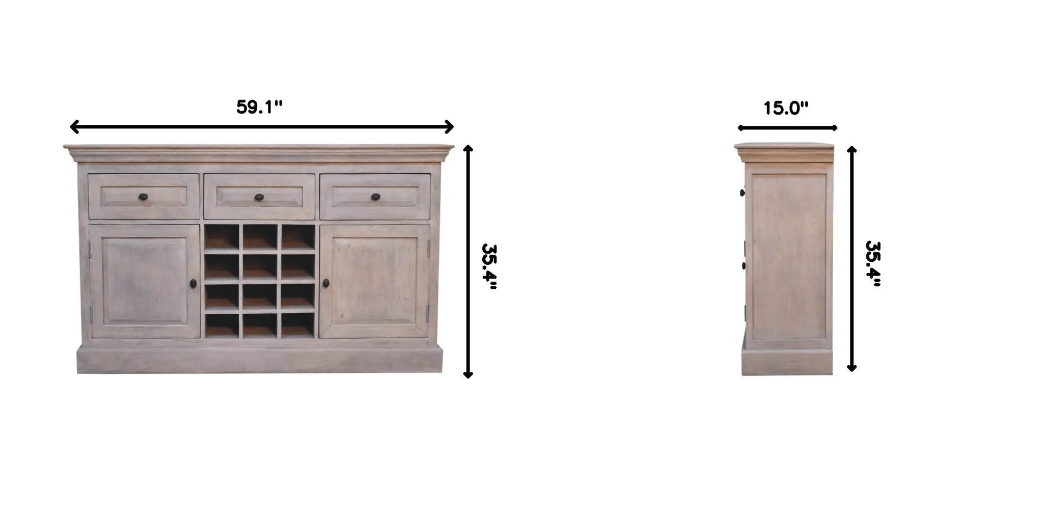 Wine Storage Unit - Gray Ash by HouseOfZazla