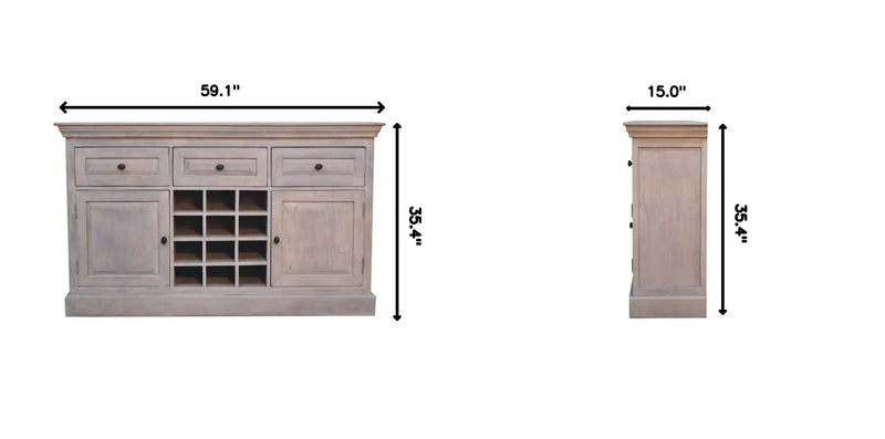Wine Storage Unit - Gray Ash by HouseOfZazla