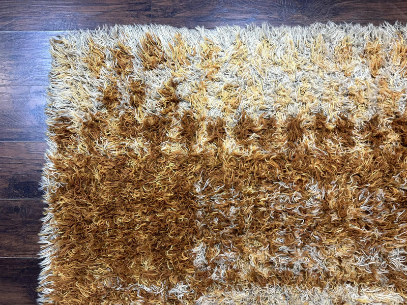 Vintage Rya Shag Rug 5.5 x 7.7 by Jewel Rugs