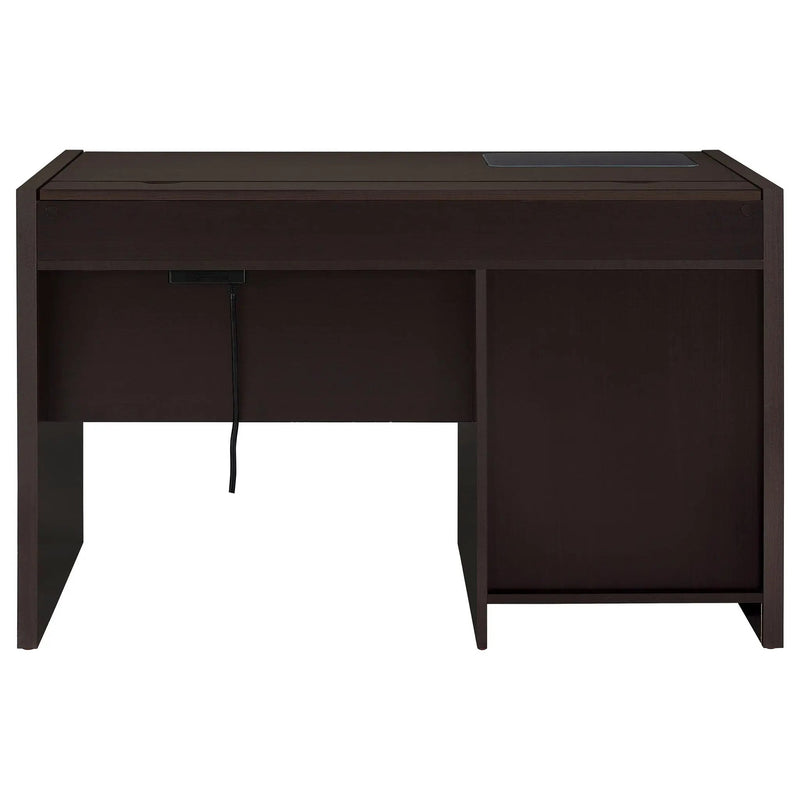 Halston 47-inch 2-drawer Office Desk with Cabinet Cappuccino by Unique Piece Furniture