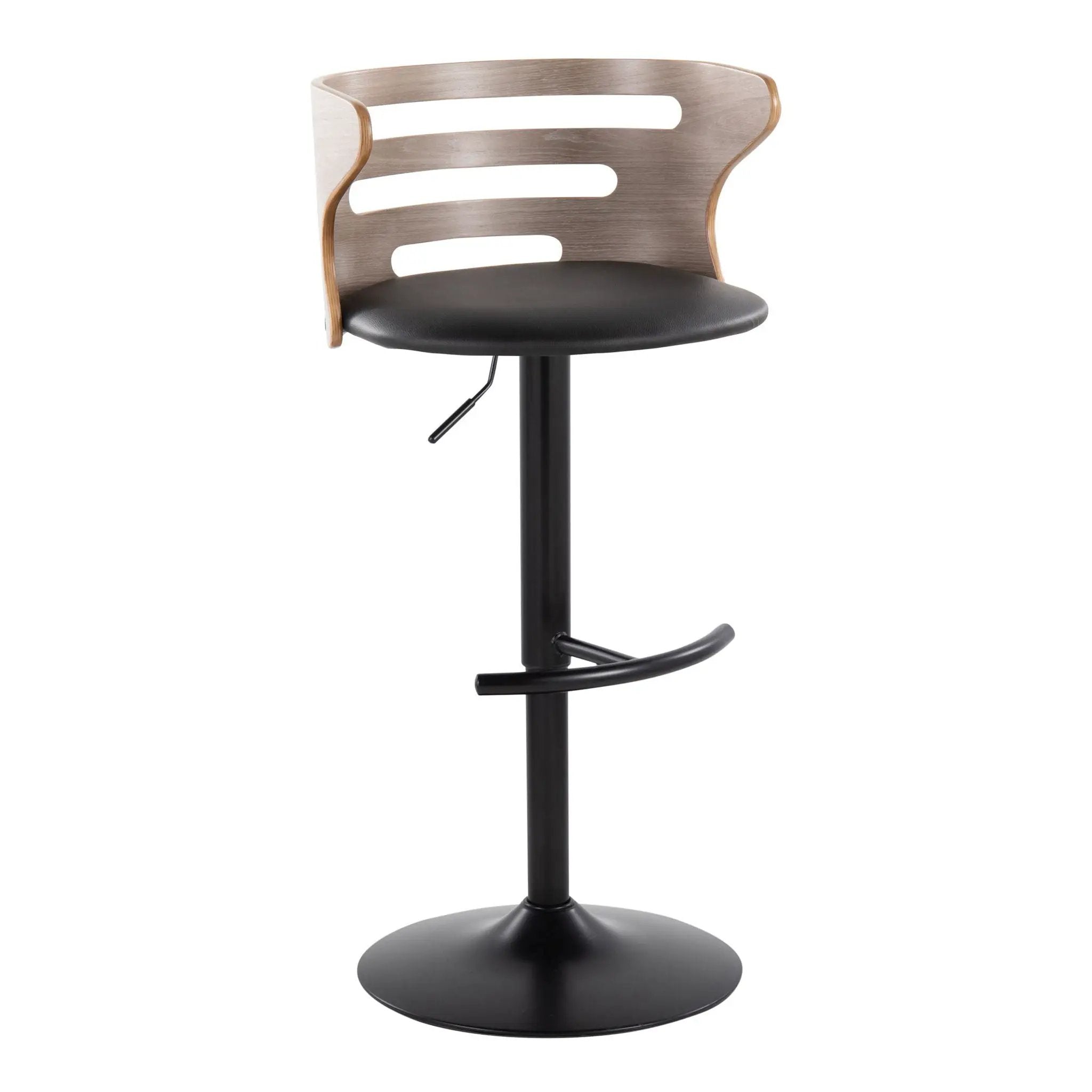 Cosi - Mid Century Modern Adjustable Barstool, Swivel With Rounded T Footrest (Set of 2) by Unique Piece Furniture
