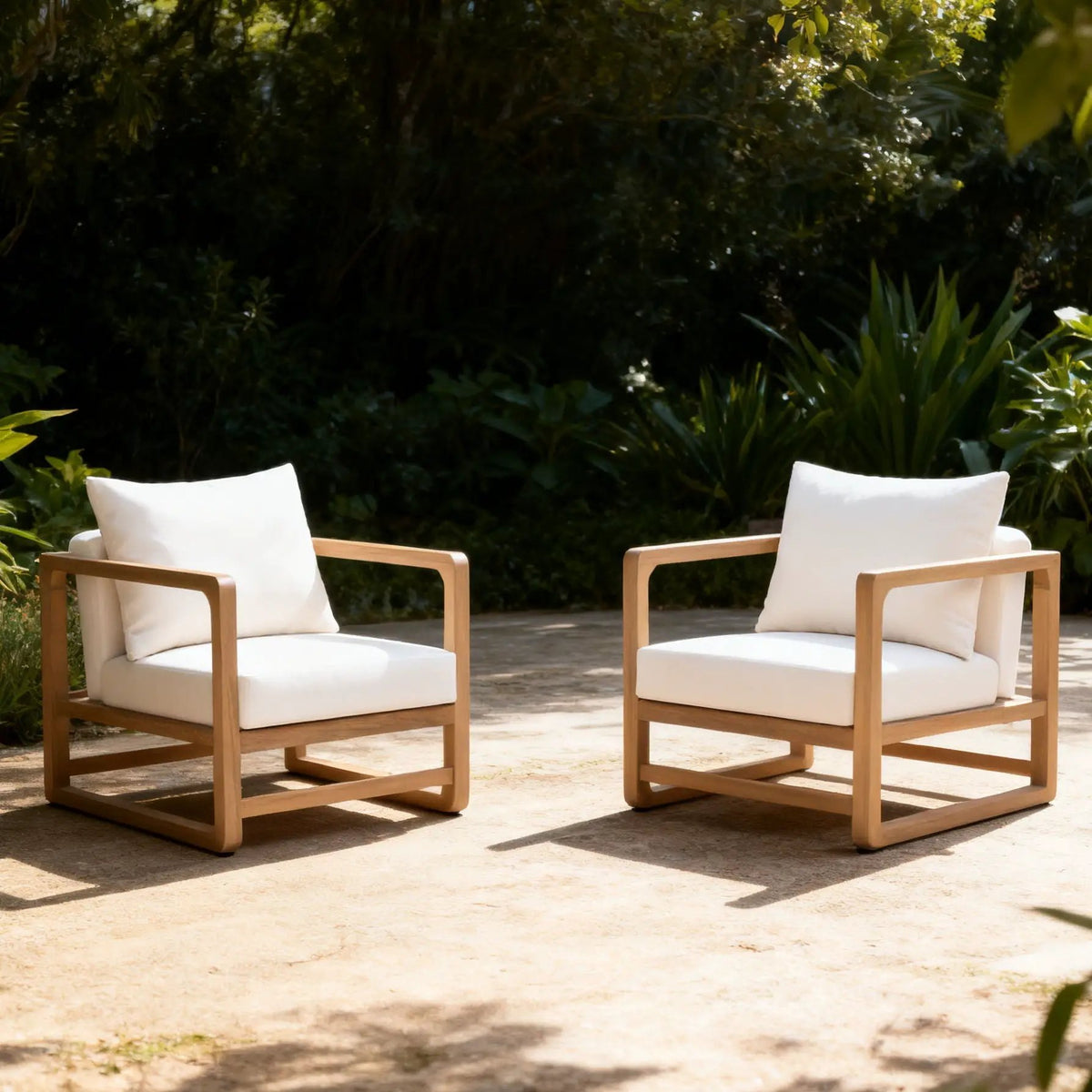 Outdoor Lounge Chair With Oversized Cushion Set For Patio by HouseOfZazla
