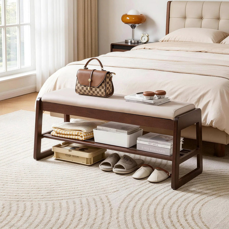Wood Shoe Storage Bench by HouseOfZazla