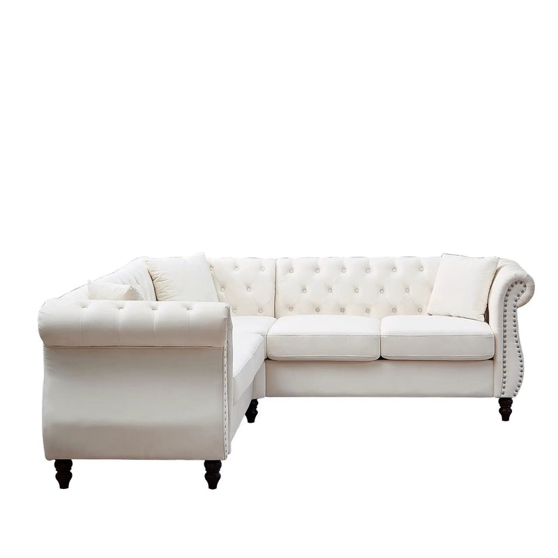 Streamline Modern L-Shaped Corner Sofa by HouseOfZazla