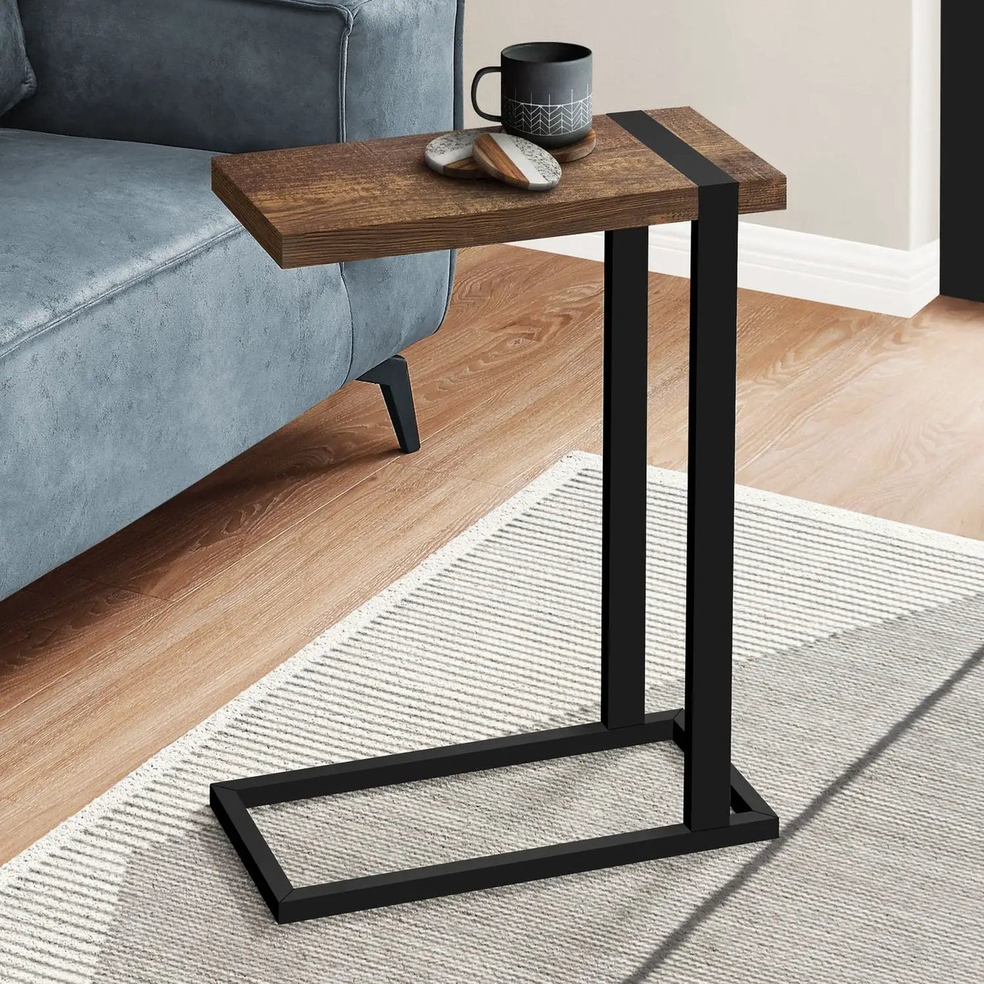 Accent Table, C - Shaped, Contemporary & Modern Stylish Design by Unique Piece Furniture