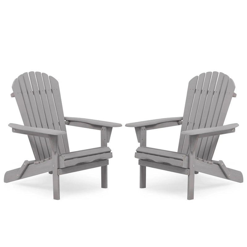 Lounge Patio Chair For Garden Outdoor Wooden Folding Adirondack Chair (Set of 2) Solid Cedar Wood Lounge Patio Chair For Garden by Unique Piece Furniture