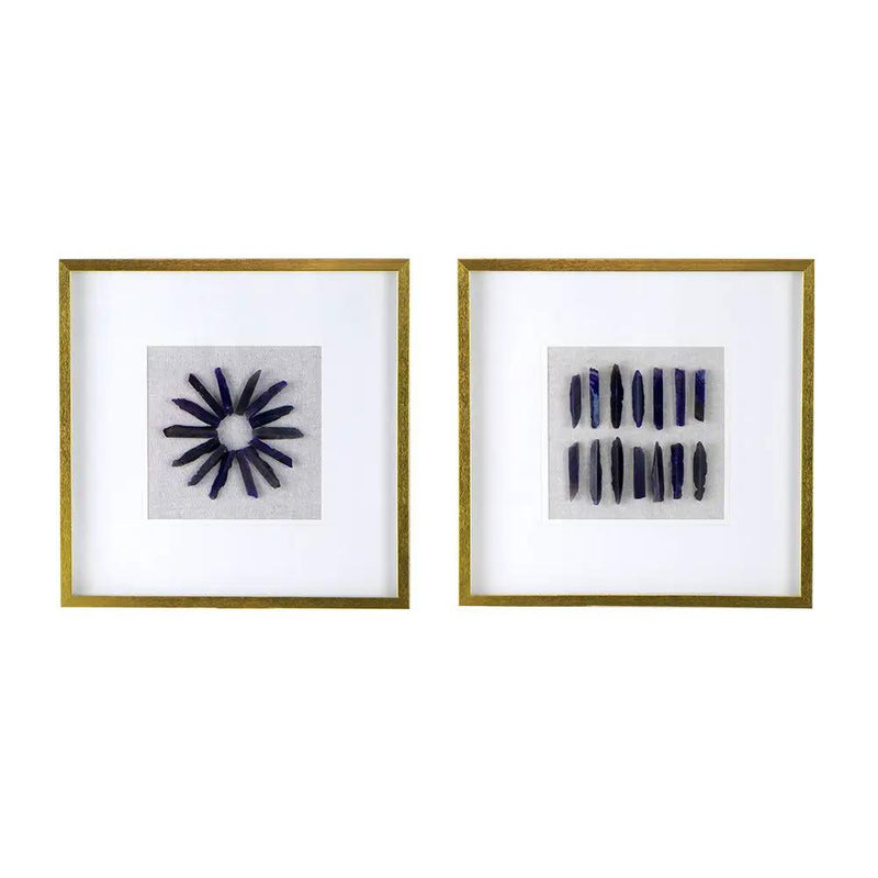 Grace Purple Agate Shadow Boxes Wall Art Set of 2 - Multicolor by HouseOfZazla
