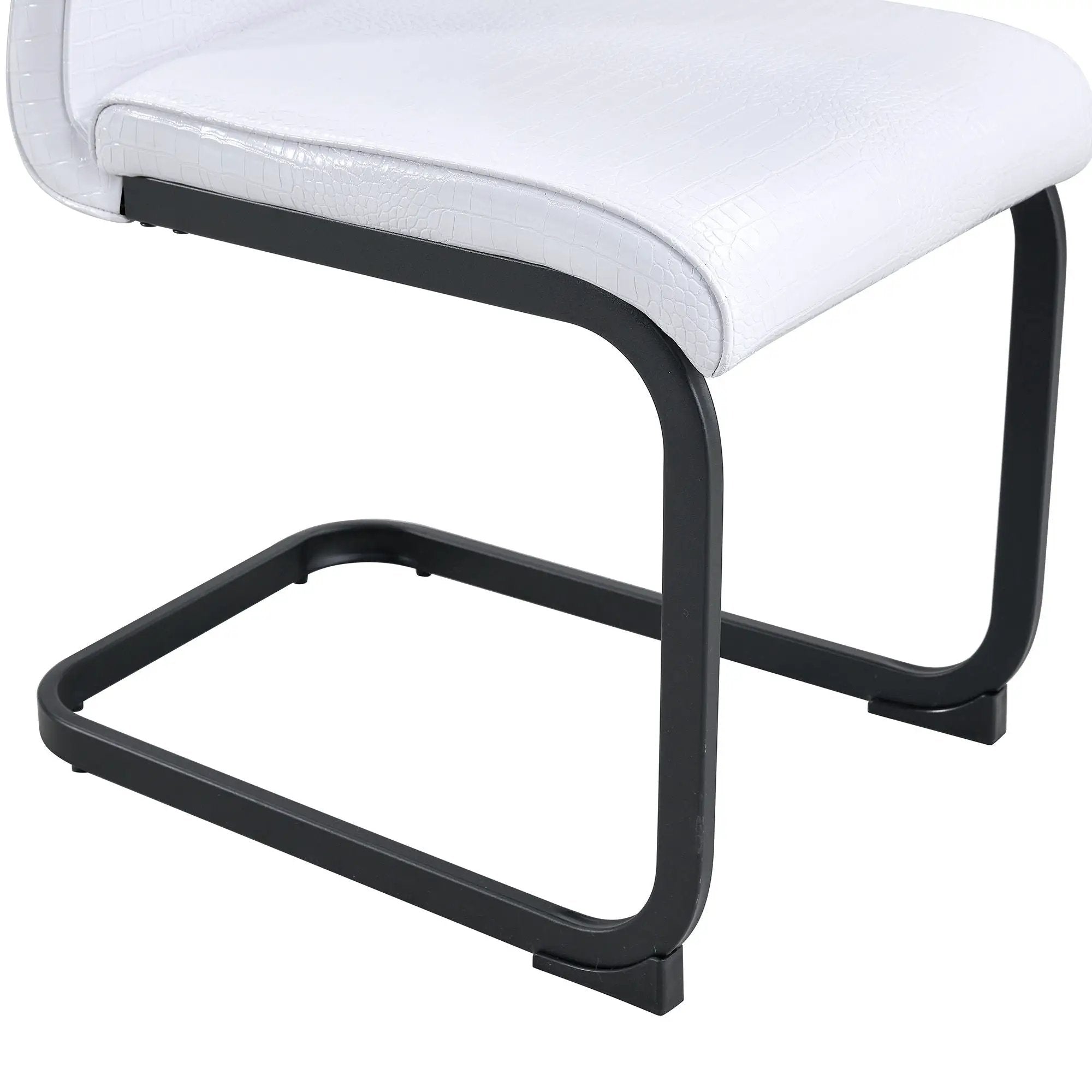 Alligator Skin Upholstered Dining Chairs