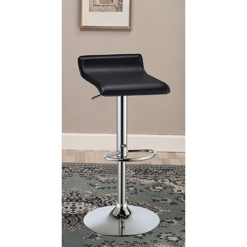 Backless Bar Stool With Adjustable Height - Black by HouseOfZazla