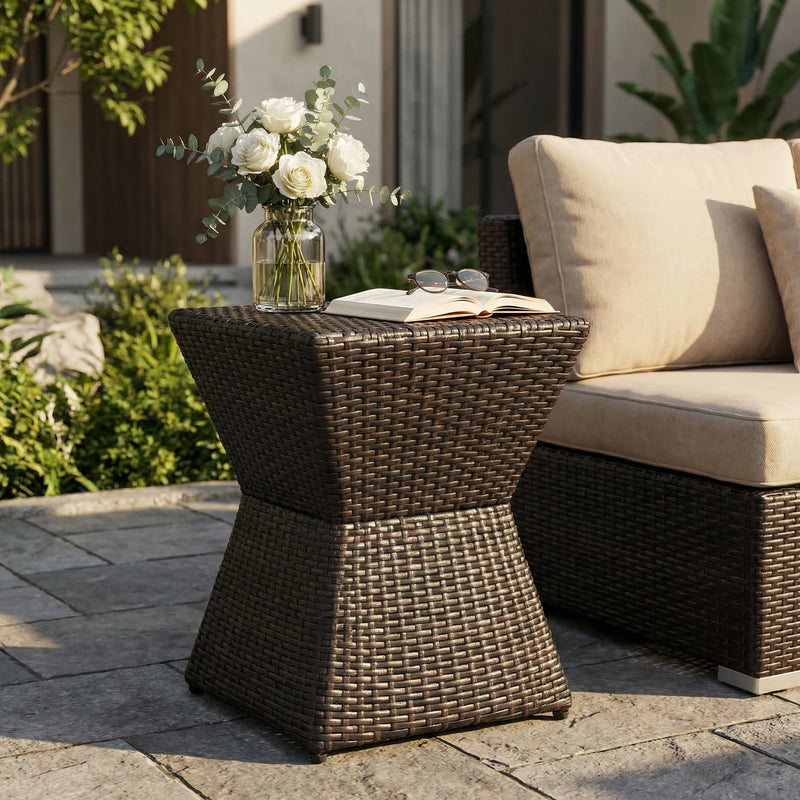 Calhoun 16 Outdoor Wicker End Table by HouseOfZazla