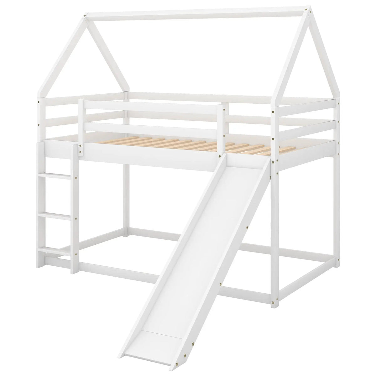 House Shape Bunk Bed With Slide And Ladder by Unique Piece Furniture
