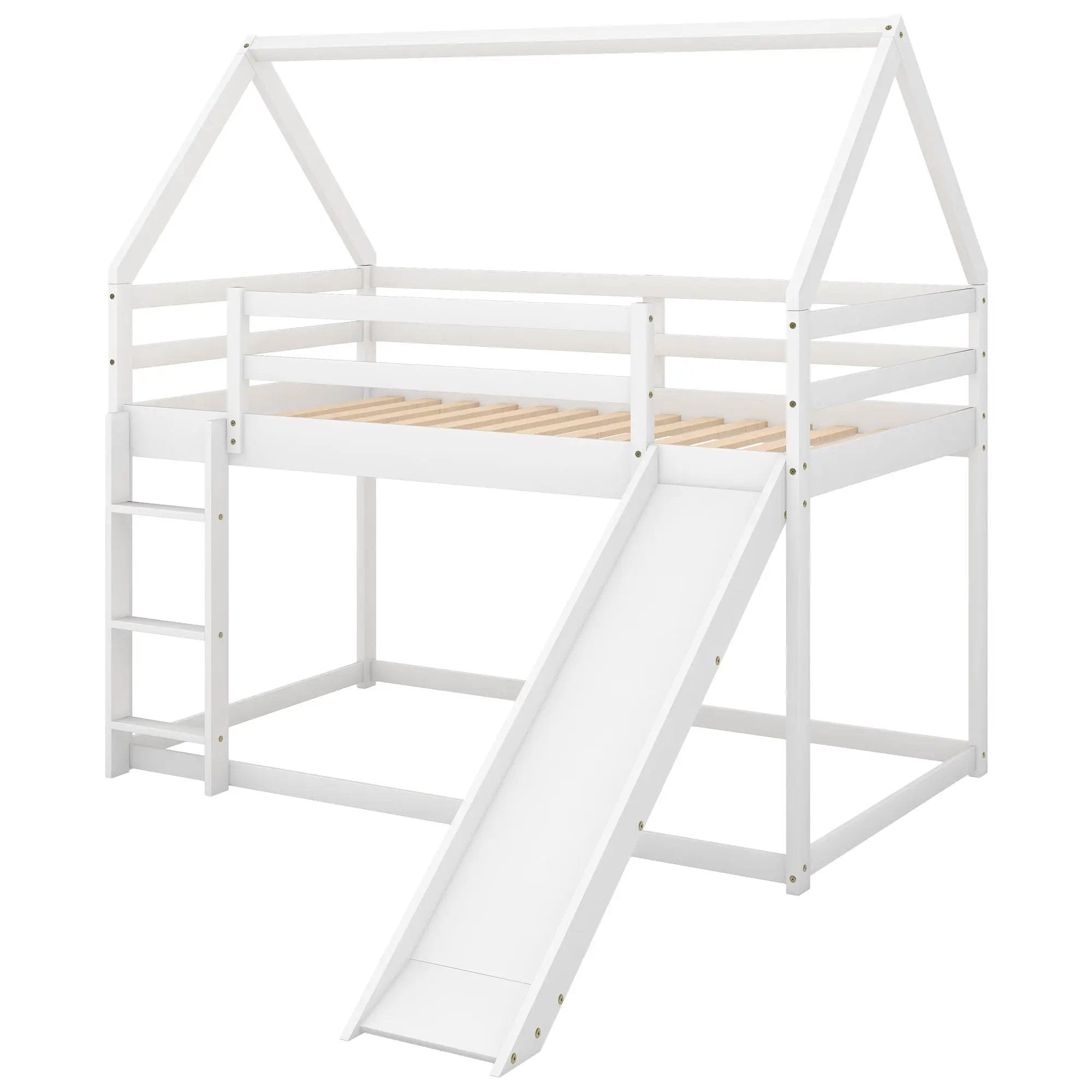 House Shape Bunk Bed With Slide And Ladder by HouseOfZazla