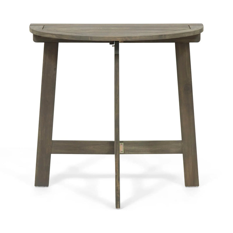 Outdoor Half Round Folding Acacia Wood Bistro Table by HouseOfZazla