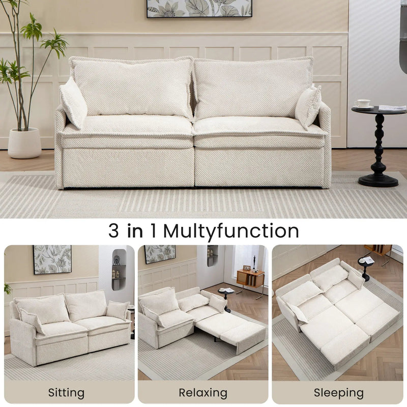 Pull Out Sofa Bed, Convertible Sleeper Sofa Couch, Side Storage, And USB / C - Type Charging Ports Chair by HouseOfZazla