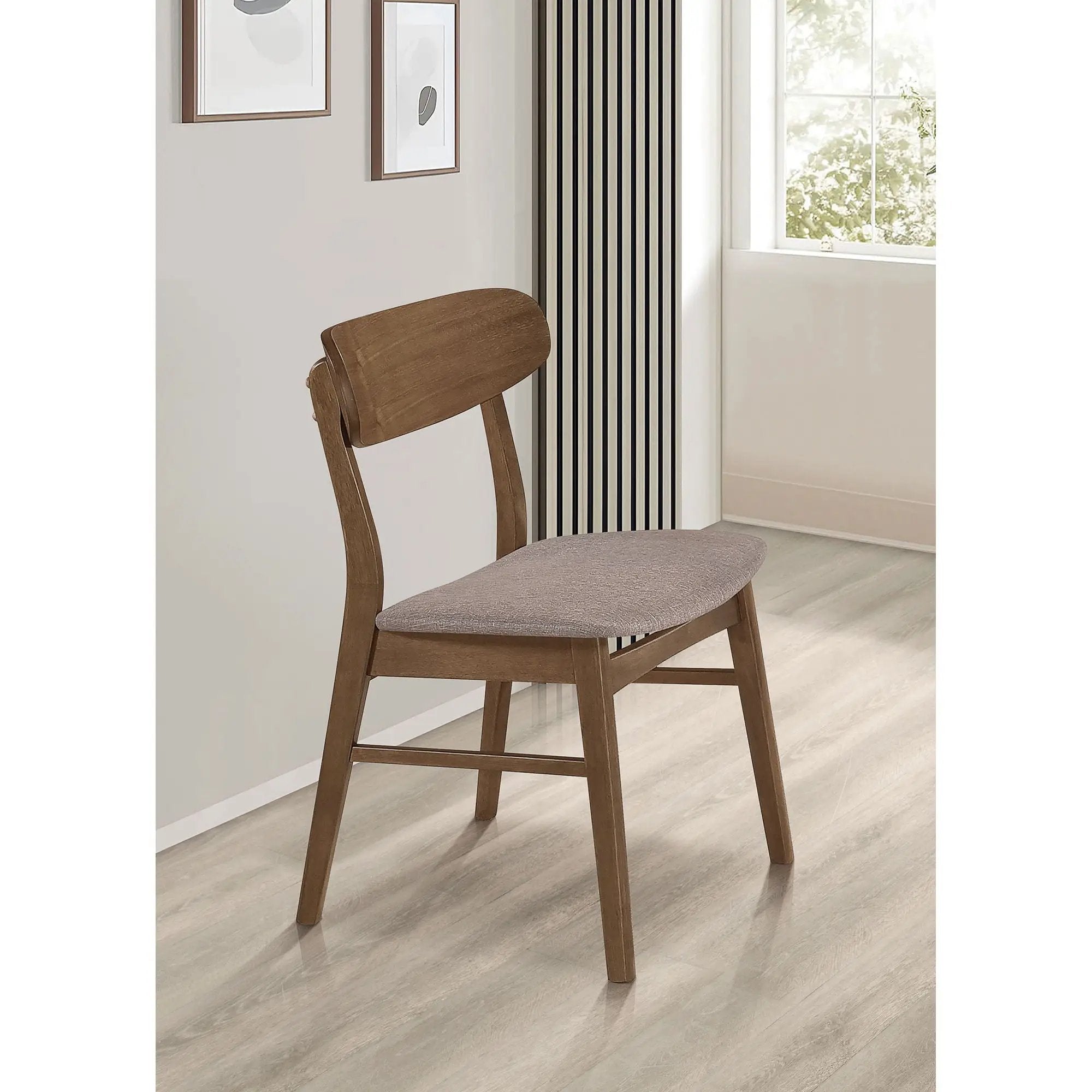 Whisten - Dining Side Chair (Set of 2) - Walnut by HouseOfZazla