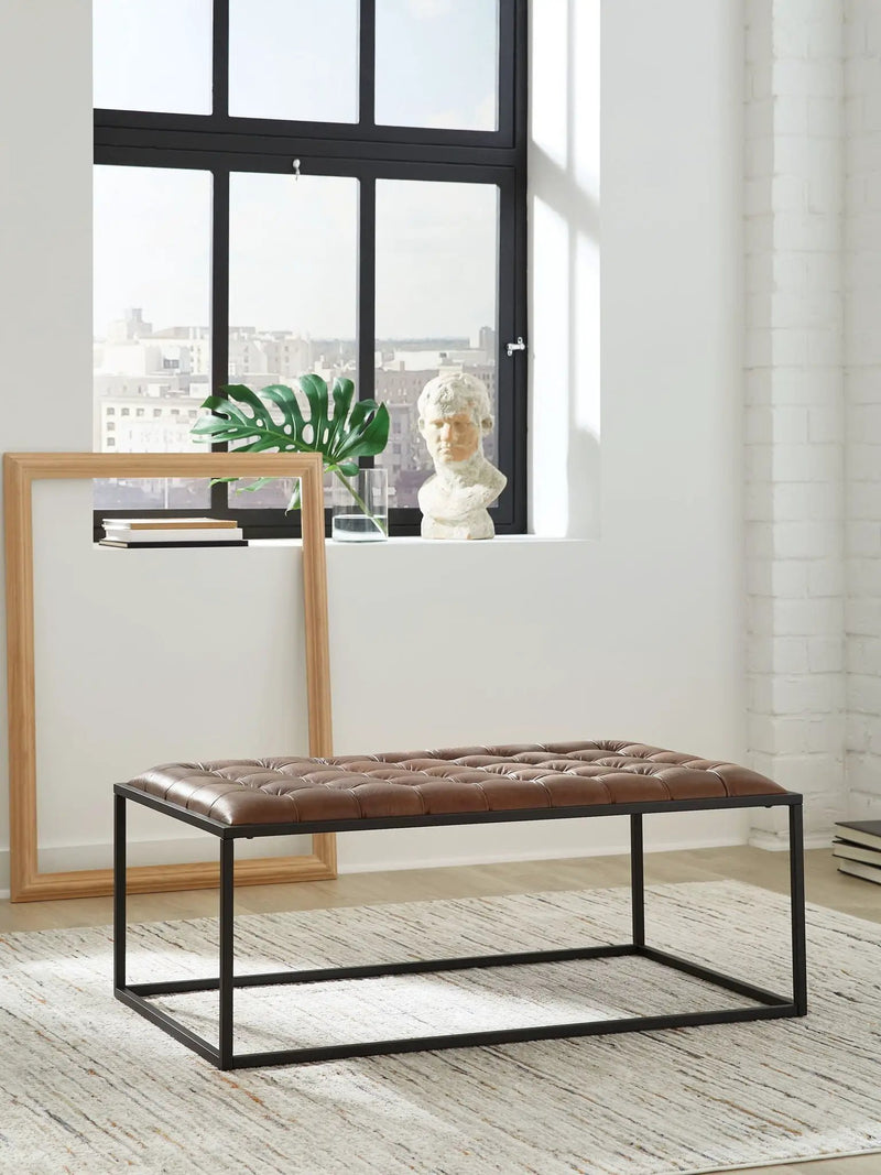 Junsor - Cocktail Ottoman - Brown / Black by Unique Piece Furniture