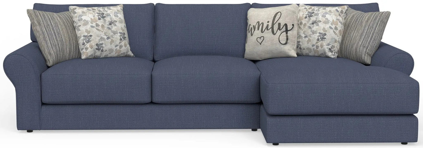 Cape May - Sofa Chaise With Comfort Coil Seating And 5 Accent Pillows Included by Unique Piece Furniture