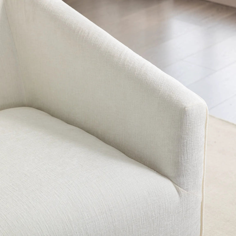 Nice Modern Upholstered Barrel Armchair, 360° Swivel by HouseOfZazla