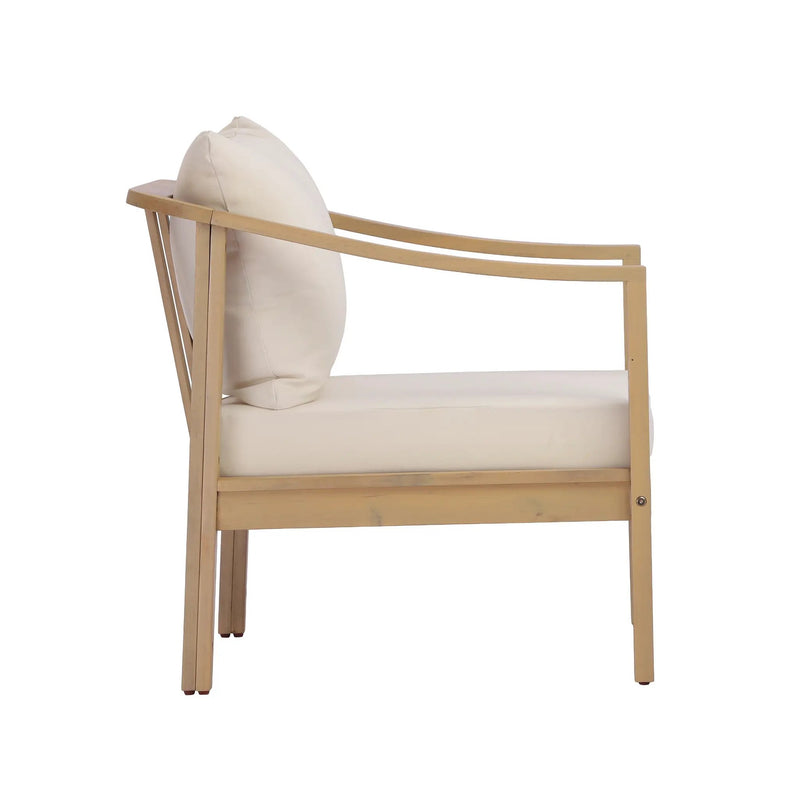 Acacia Wood Patio Furniture Club Chair Set of 2 by HouseOfZazla