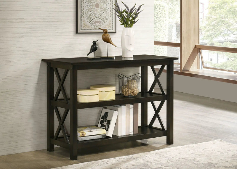 Rachelle 2-shelf Wood Entryway Console Table Deep Merlot by Unique Piece Furniture