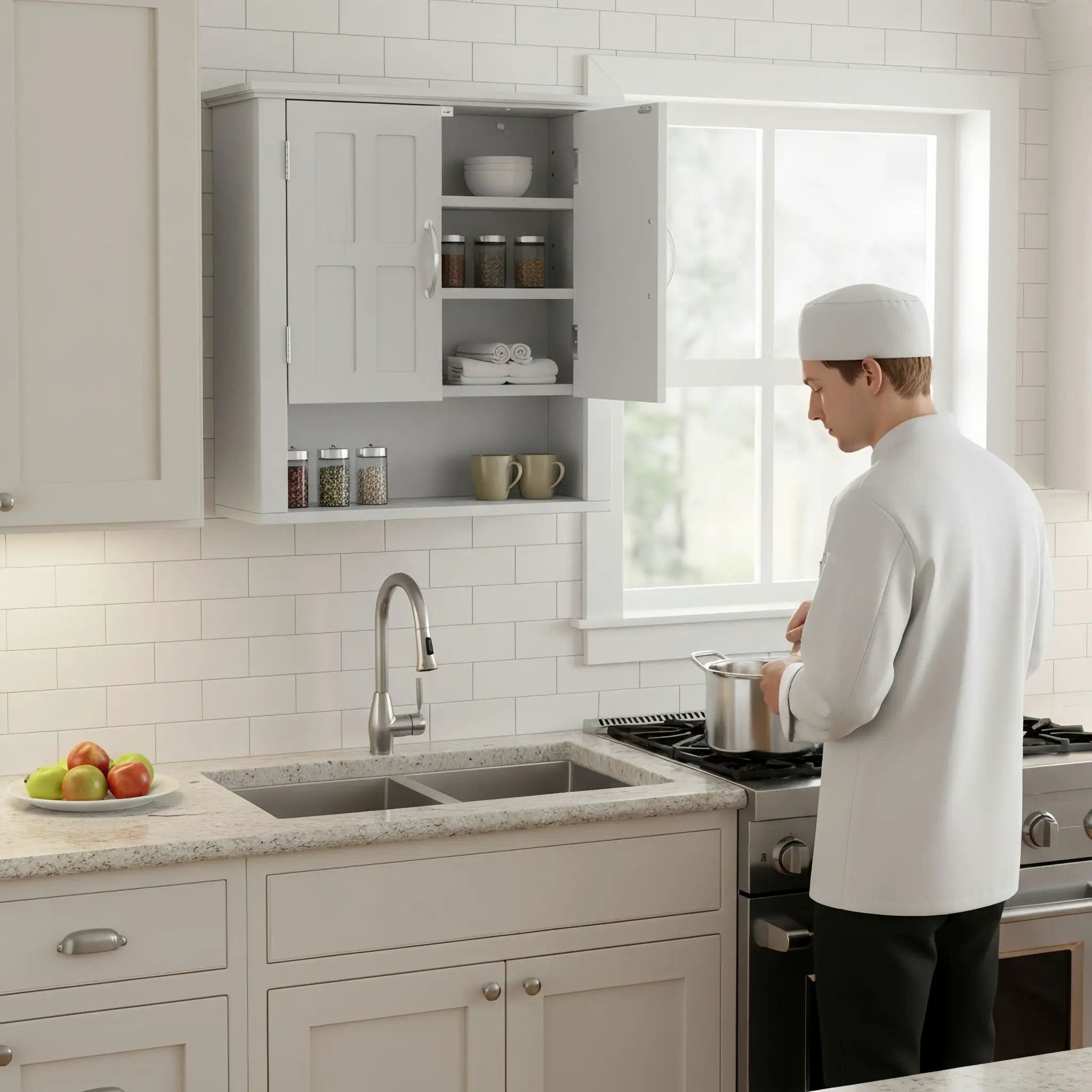 Multi Functional Wall Mounted Cabinet With Adjustable Shelves For Bathroom by HouseOfZazla