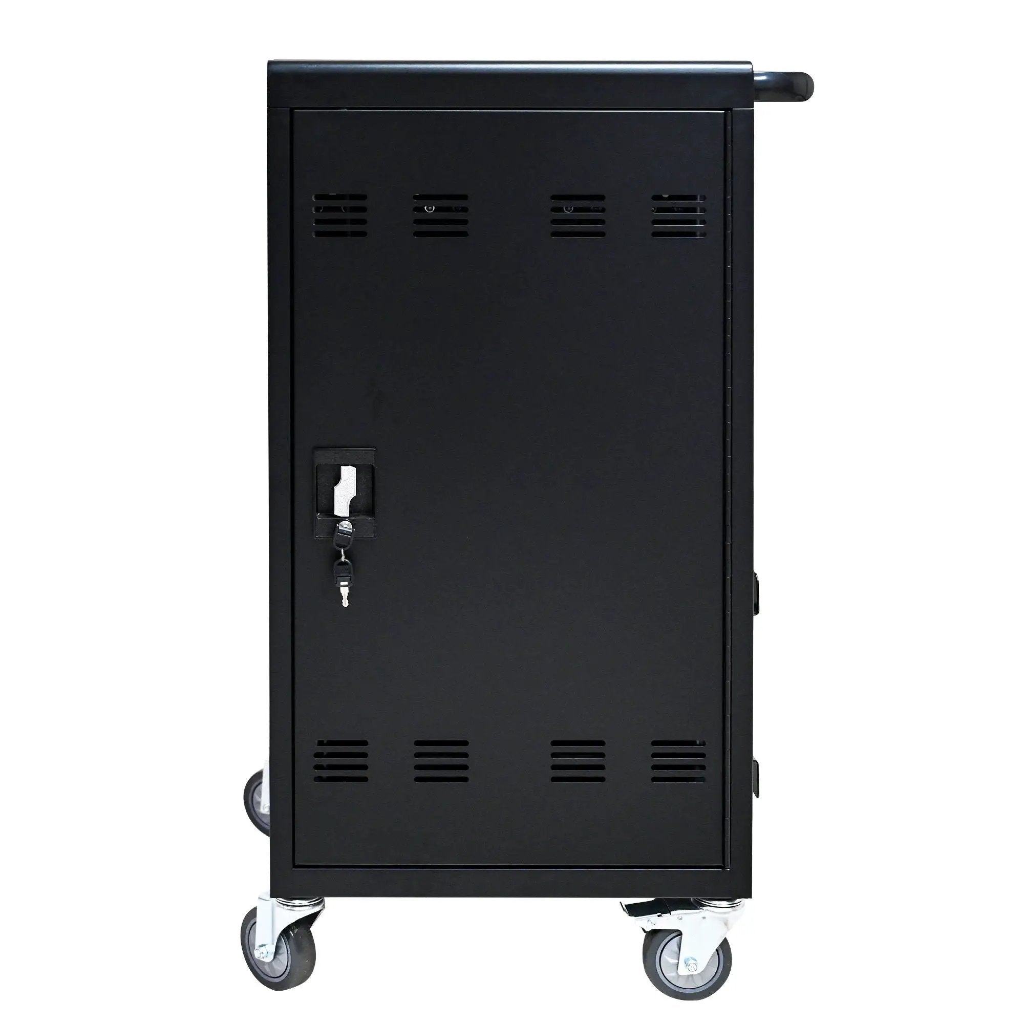 45 Bay Mobile School Charging Cart Station For Chromebook, Tablet And Laptop Computer With Power Strip Included - Black by HouseOfZazla