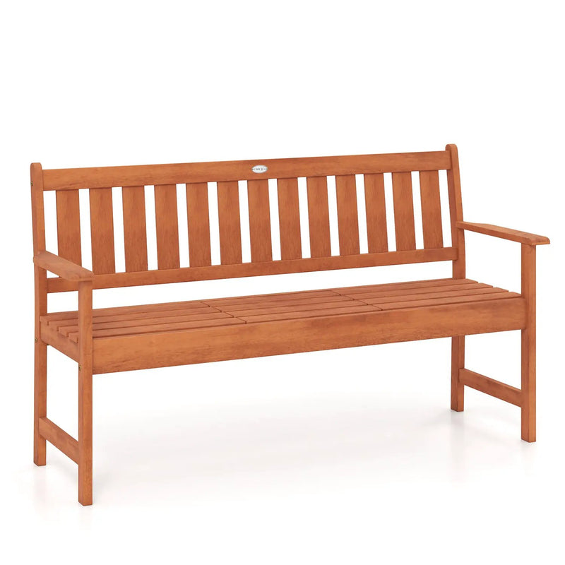 59" Outdoor Wood Garden Bench with Pull by DirectDeals