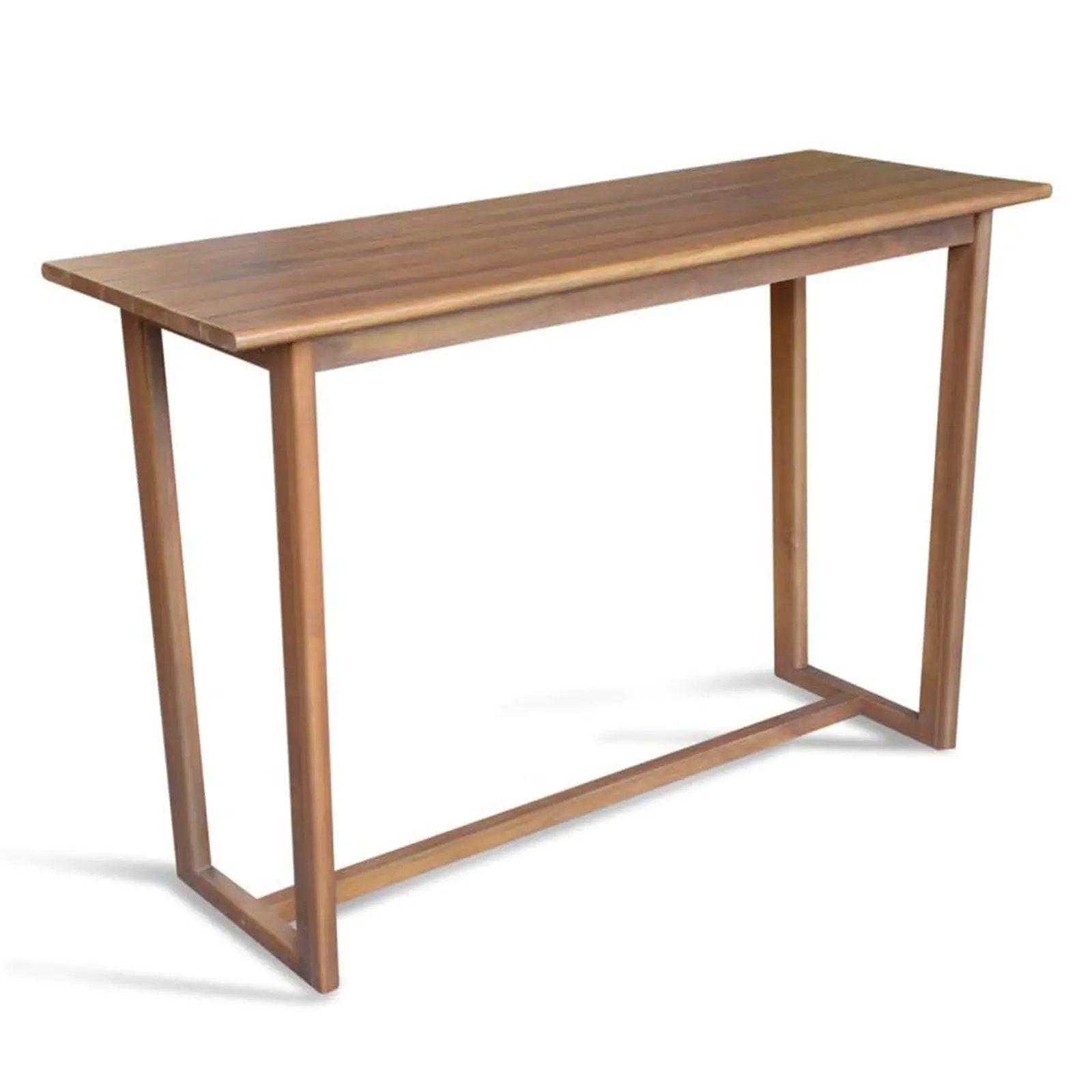 59 Inch Outdoor Bar Table with Slatted Top by DirectDeals