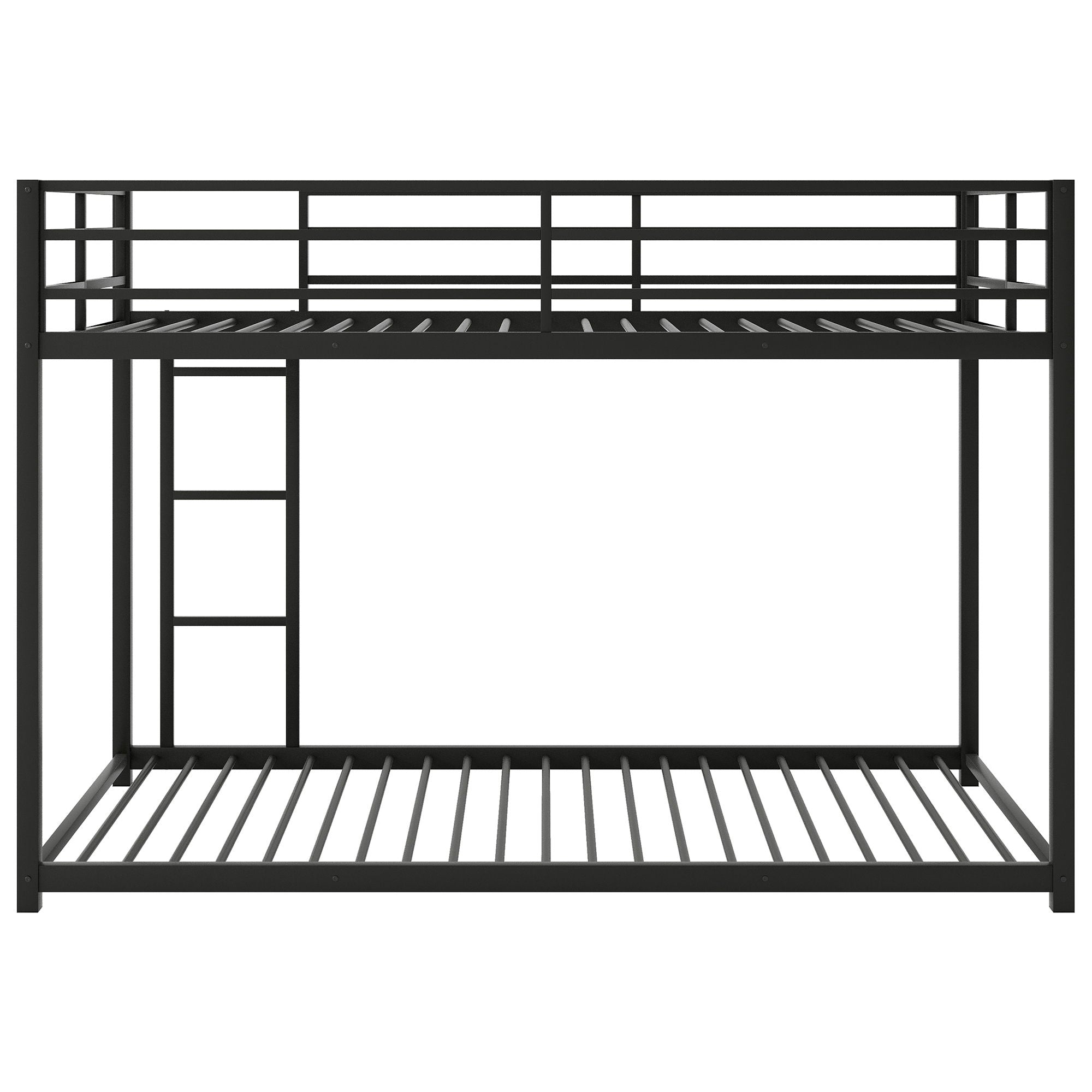 Metal Bunk Bed, Low Bunk Bed With Ladder by HouseOfZazla