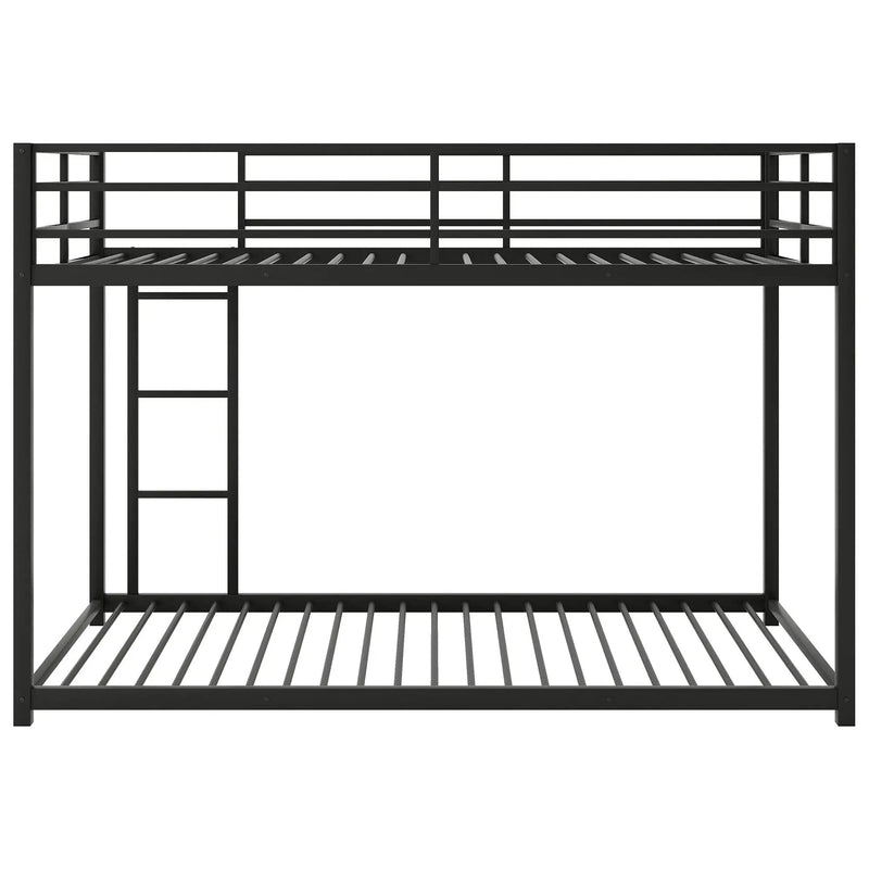 Metal Bunk Bed, Low Bunk Bed With Ladder by HouseOfZazla