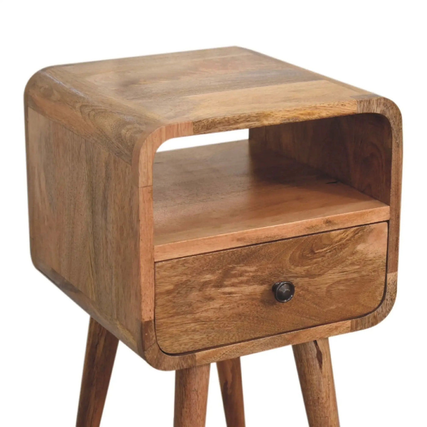 Mini Curve Open Bedside Nightstand by Unique Piece Furniture