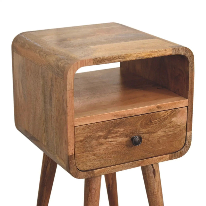 Mini Curve Open Bedside Nightstand by HouseOfZazla