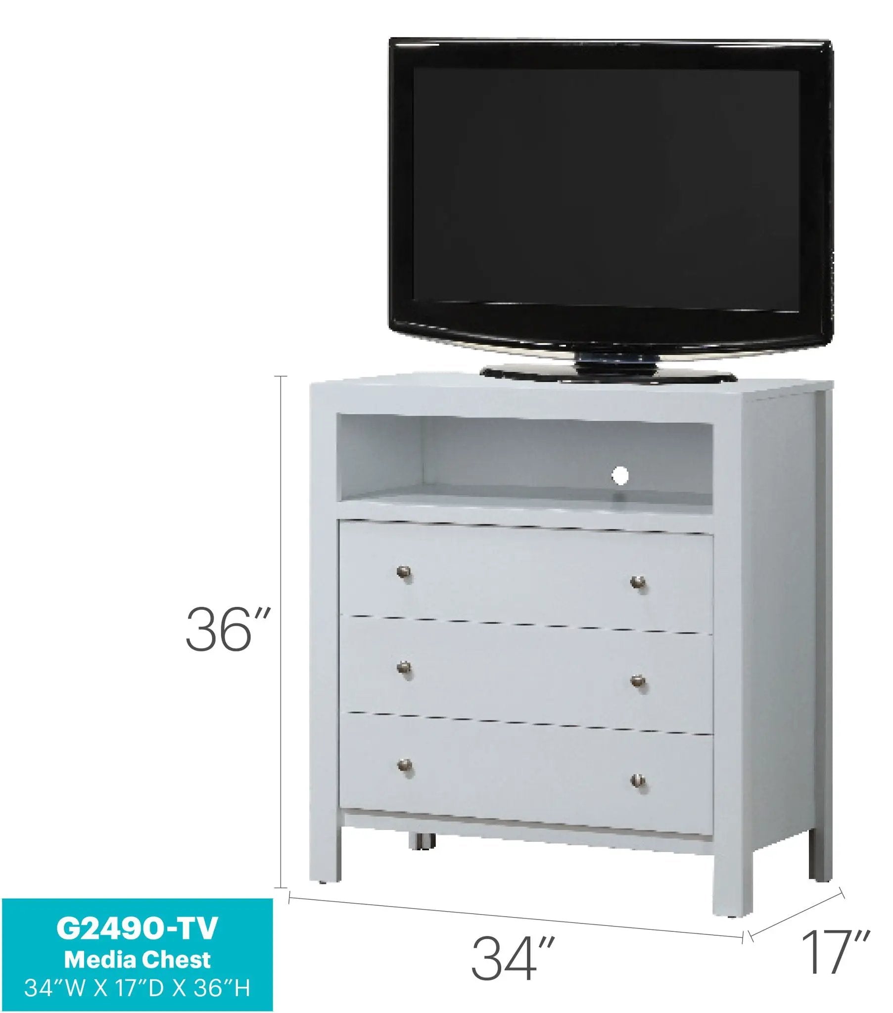 Elegant Transitional Media Chest by Unique Piece Furniture