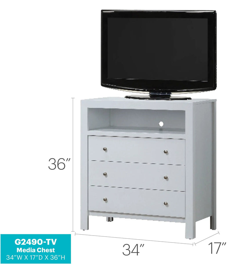 Elegant Transitional Media Chest by Unique Piece Furniture