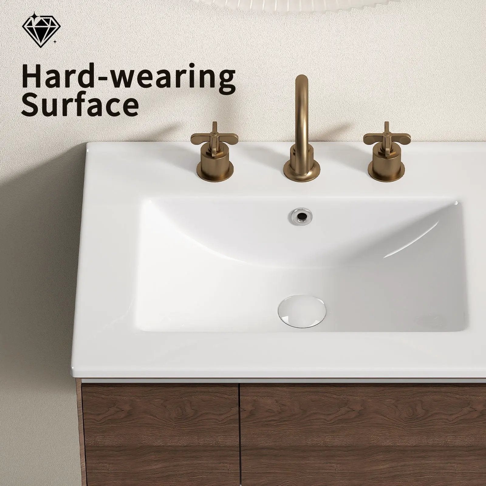 Vessel Sink With 3 Holes, Oval Design For Bathroom - Milk White by HouseOfZazla