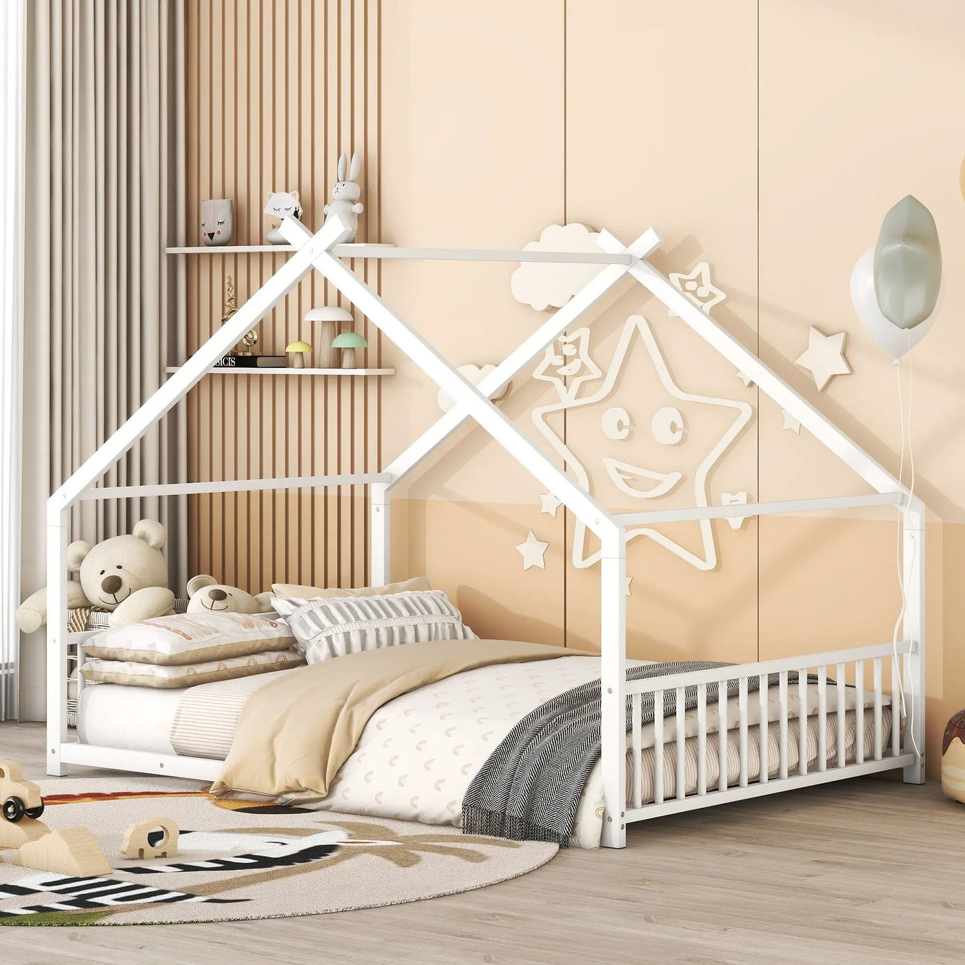 Metal House Bed by Unique Piece Furniture