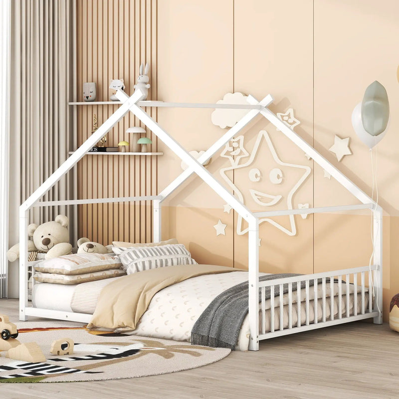 Metal House Bed by Unique Piece Furniture