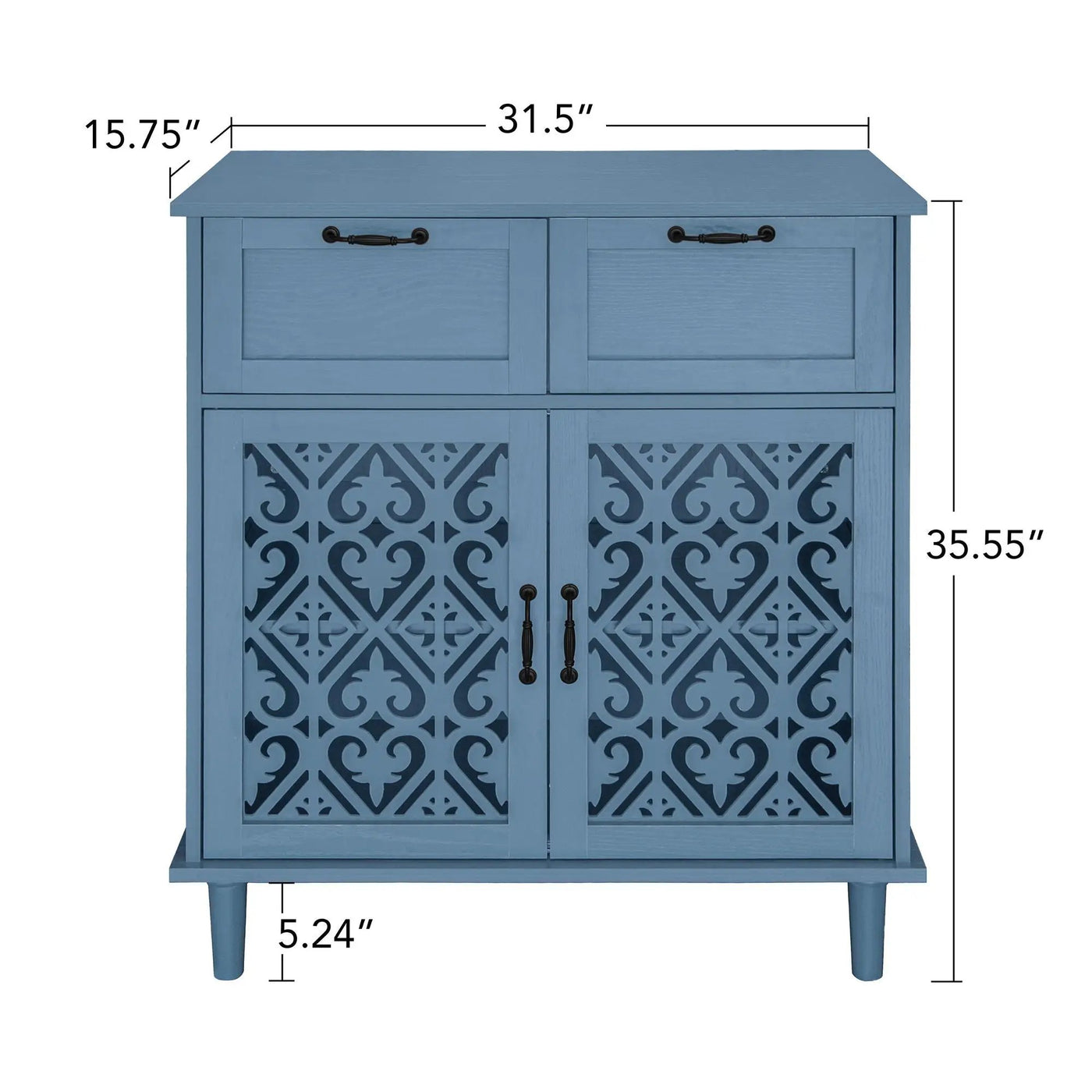 2 Door 2 Drawer Elegant Cabinet by Unique Piece Furniture