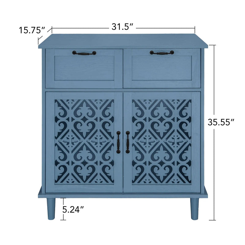 2 Door 2 Drawer Elegant Cabinet by Unique Piece Furniture