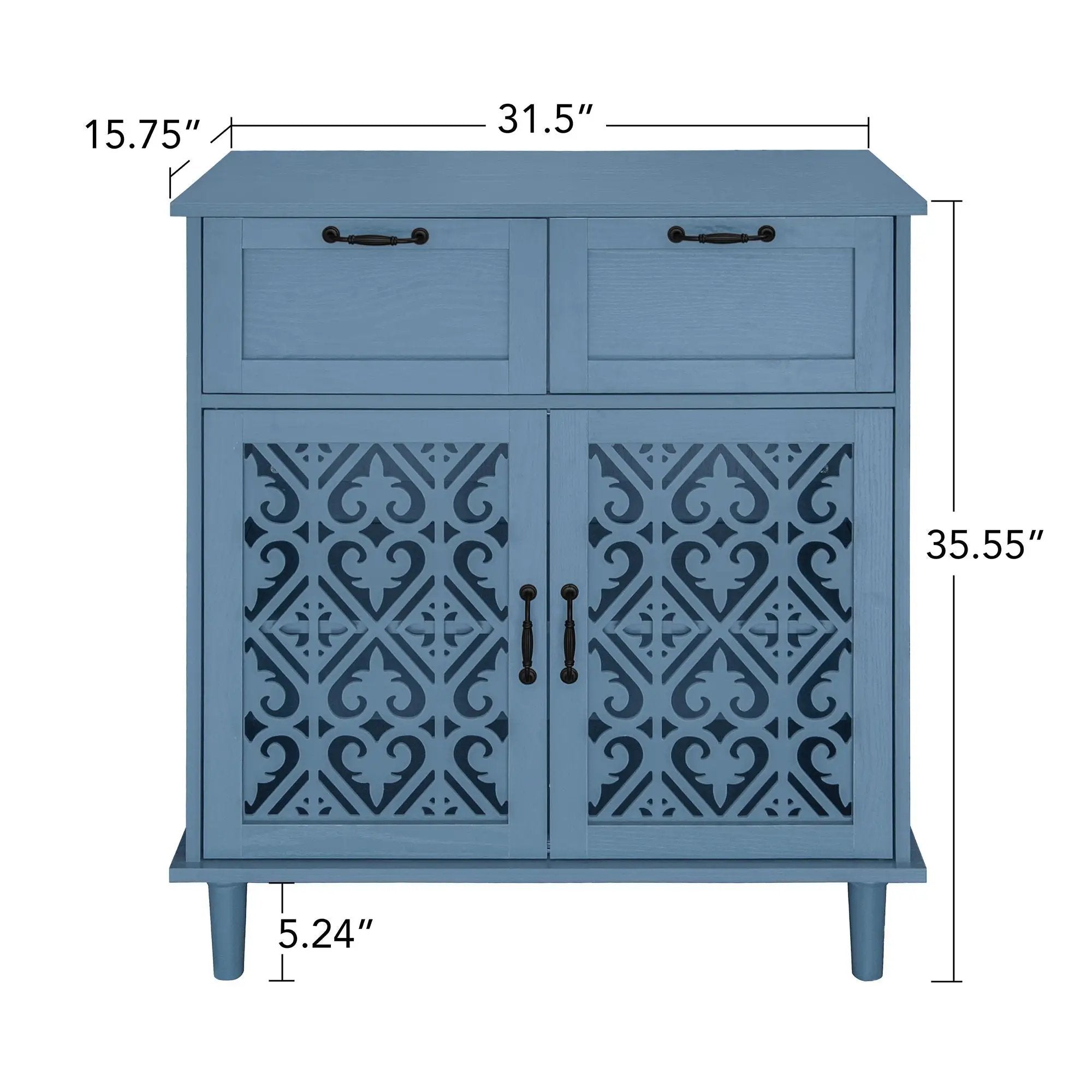 2 Door 2 Drawer Elegant Cabinet by HouseOfZazla