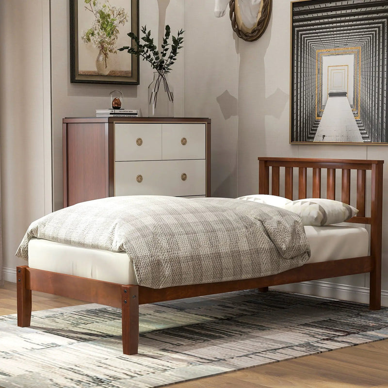 Platform Bed With Headboard, Footboard, Slat Support by HouseOfZazla
