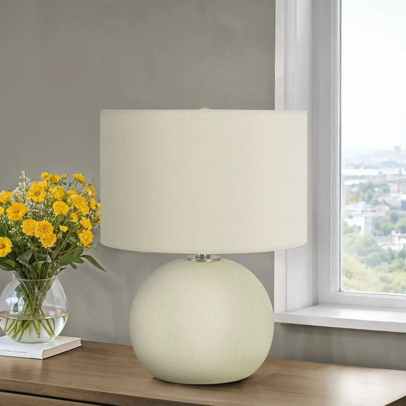 Lighting, Contemporary Table Lamp, Ceramic - Cream by Unique Piece Furniture