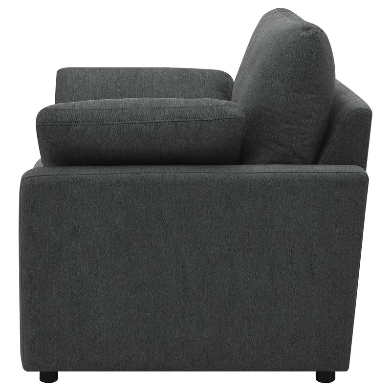Collins Upholstered Power Recliner Chair Dark Grey by Unique Piece Furniture