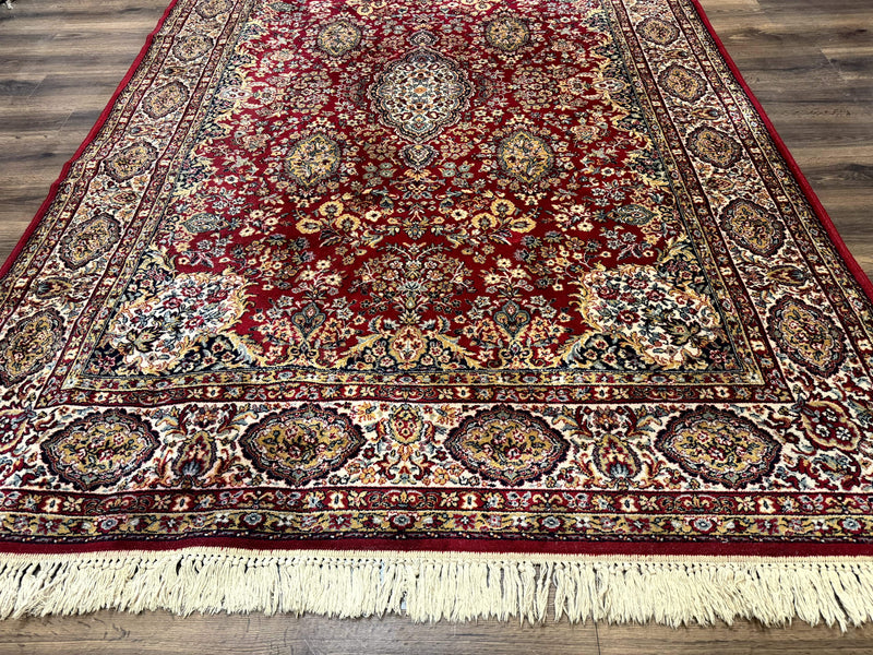 Persian Wool Rug 7x10, Couristan Carpet, Belgium Power Loomed Rug, Red, Floral, Traditional by Jewel Rugs
