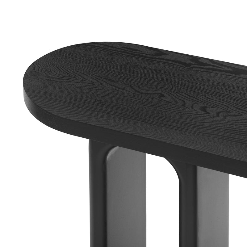 Art Sculptural Console Table With Oval Cutout Legs - Black by HouseOfZazla