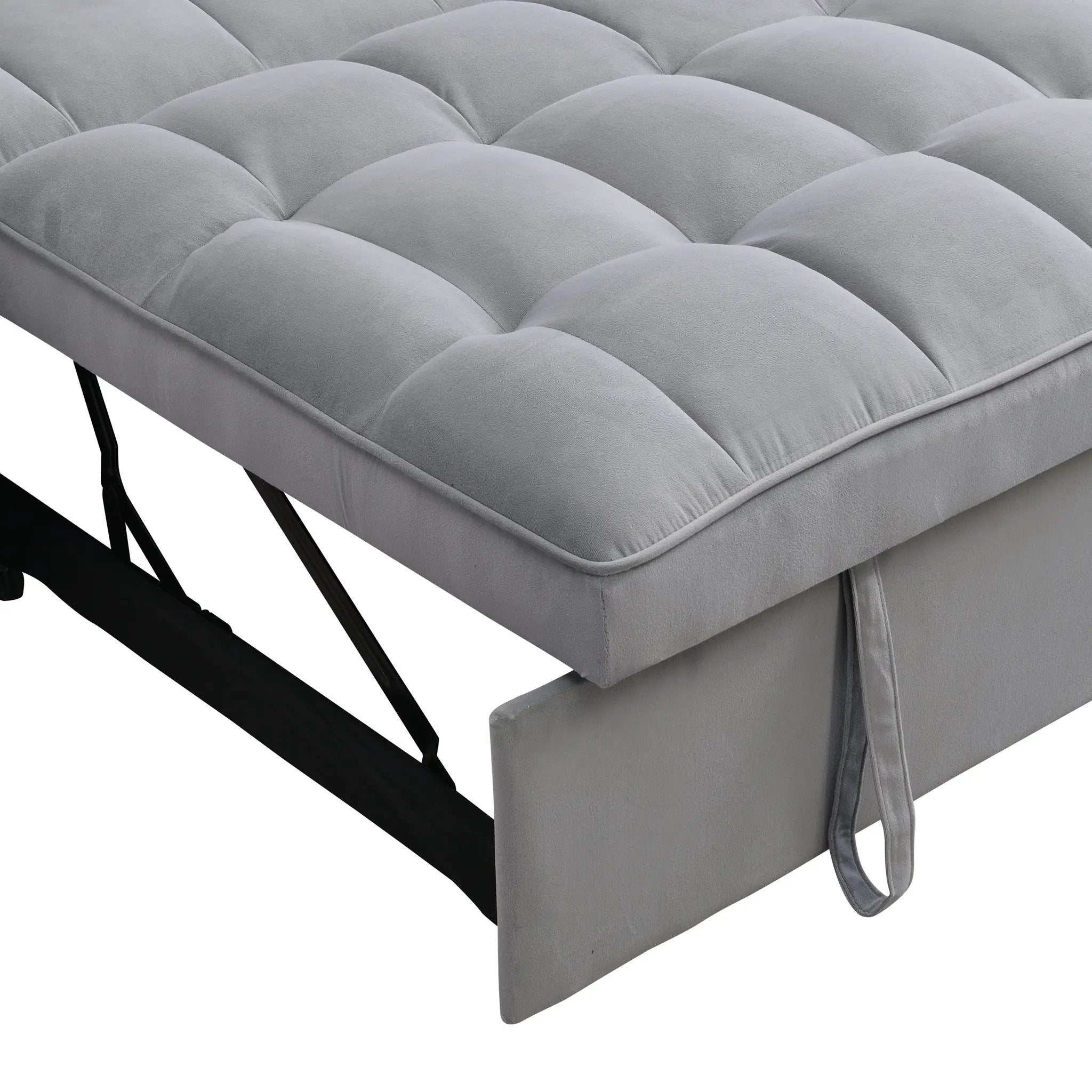 Modern Velvet Loveseat Futon Sofa Couch with Pullout Bed by HouseOfZazla